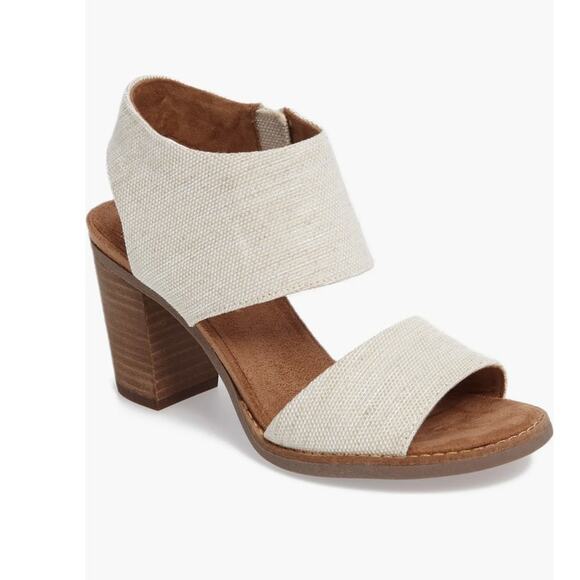 Toms Majorca Cutout Side Zipper Sandal Natural 8 - Picture 7 of 16